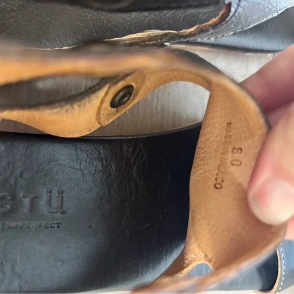 Women’s Bed Stu Soto Black Leather Sandals - Picture 9 of 10